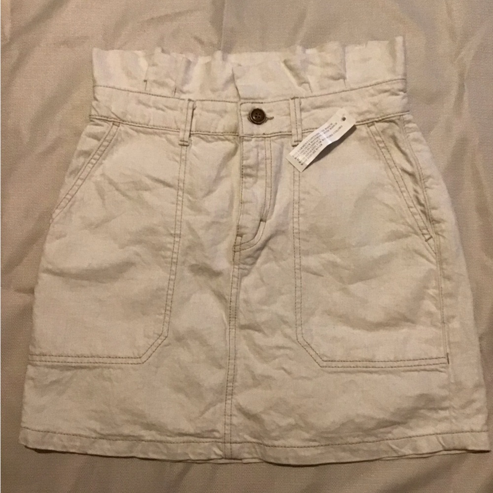 Free People High Waist Cream Women's Skirt